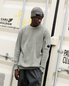 C.P. Company Chenille Cotton Lens Crewneck Fallen Rock Sweatshirts 19CMKN017A-005558G 356 Style Inspiration | Overkill
