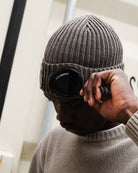 C.P. Company Extrafine Merino Wool Goggle Beanie Walnut Beanies 19CMAC742A-005509A 359 Style Inspiration | Overkill

