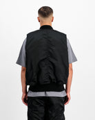 Alpha Industries MA-1 Base Vest Black Vests 758102-03 On Model Back View | Overkill