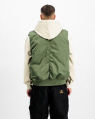 Alpha Industries MA-1 Base Vest Sage Green Vests 758102-01 On Model Back View | Overkill
