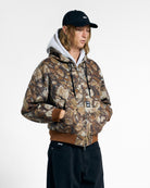 Obey Glen Zip Up Jacket Fence Camo Multi Bomber & Varsity Jackets 121800593 On Model Front View | Overkill