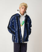 Gramicci Ripple Sherpa Jacket Navy Ripple Fleece Jackets G5FU-J043-Navy Ripple Style Inspiration | Overkill
