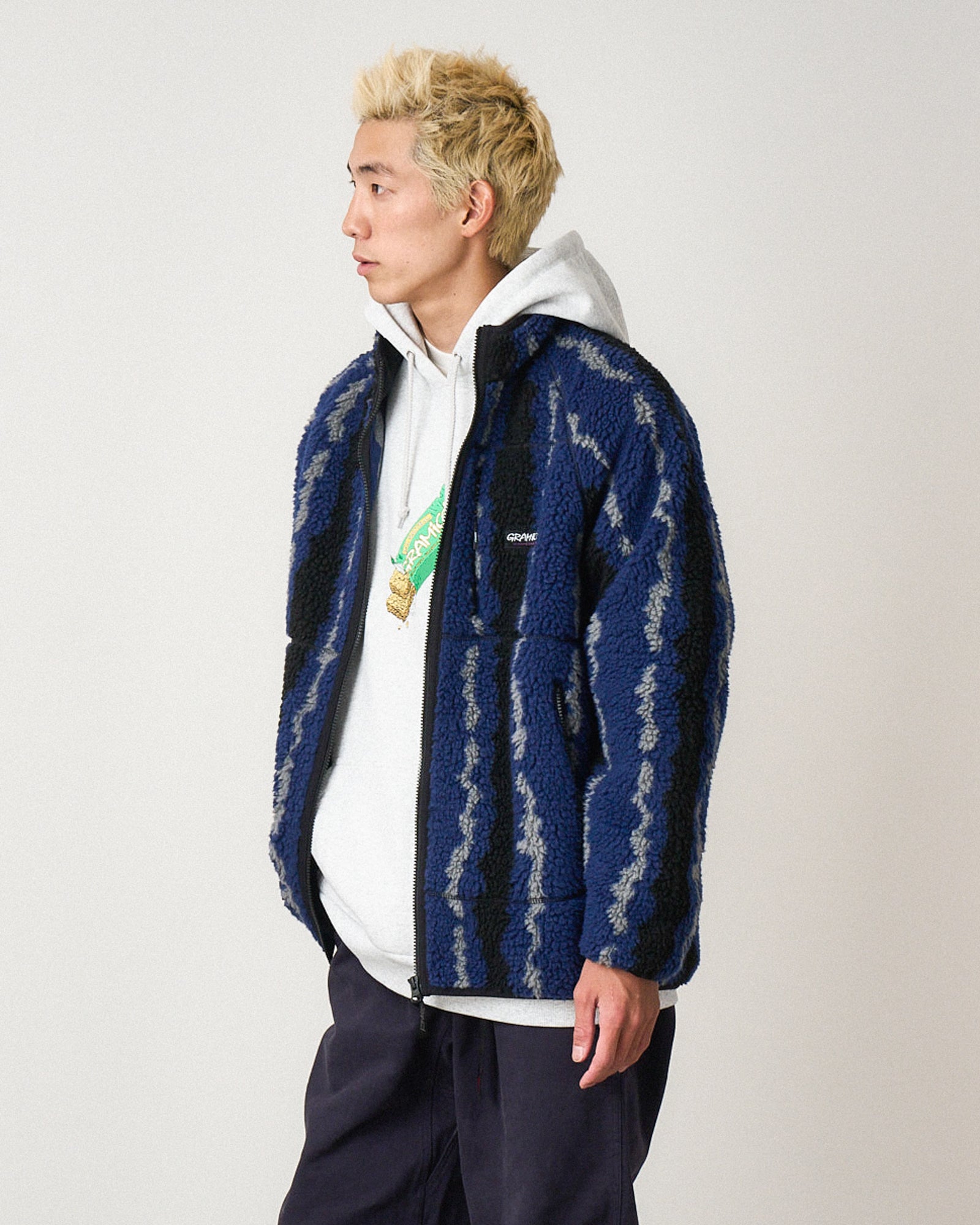 Gramicci Ripple Sherpa Jacket G5FU-J043-Navy Ripple | OVERKILL