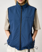 Gramicci Reversible Sherpa Vest Olive-Dusty Navy Vests G5FU-J015-Olive-Dusty Navy Model Detail 1 | Overkill
