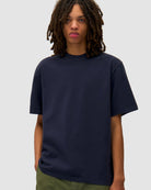 Arte Blocks Print T-Shirt Navy T-Shirts AW25-100T / Navy Model Detail 1 | Overkill
