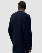 Arte Antwerp Pixel Front Knit Navy Sweatshirts AW25-226K On Model Back View | Overkill
