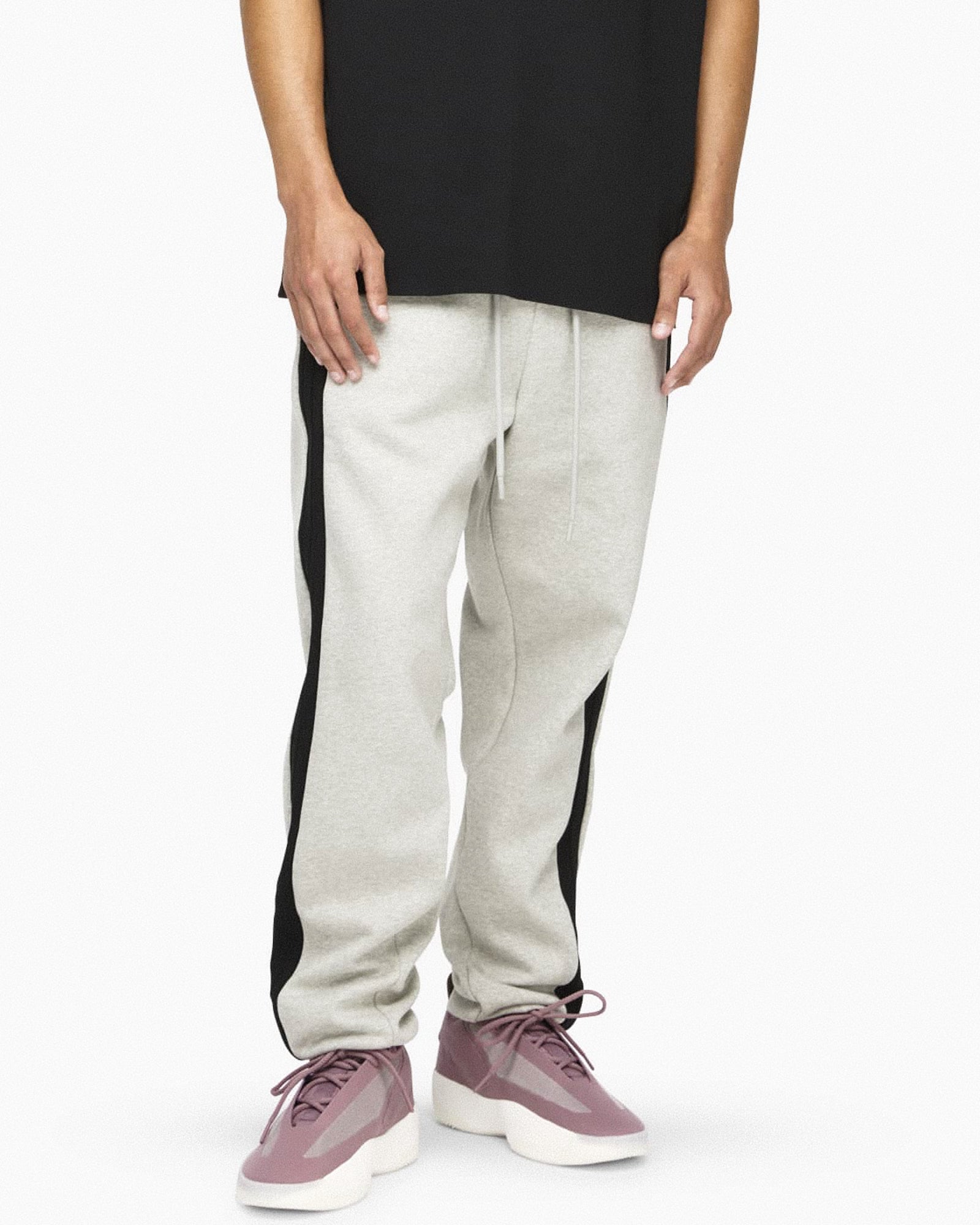 adidas Hpant Medium Grey Heather Sweat & Track Pants KC6457 On Model Front View | Overkill
