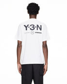 Neighborhood x Y-3  GFX Tee Core White T-Shirts JX7437 On Model Back View | Overkill
