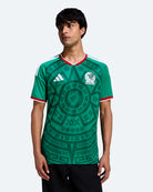 adidas FMF Mexico Home Jersey Bold Green T-Shirts JL8580 On Model Front View | Overkill
