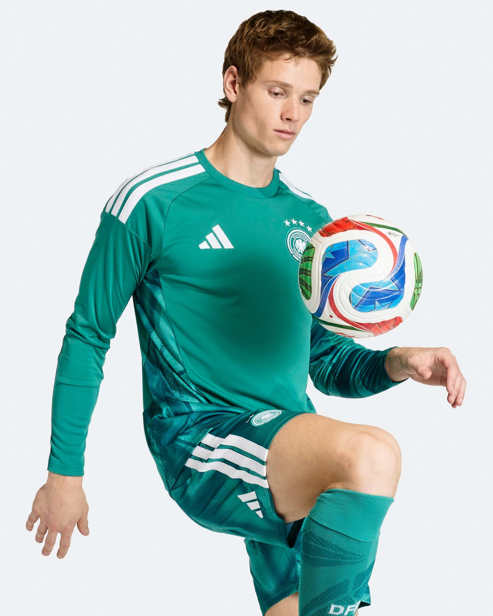 adidas DFB Germany Goalkeeper LS Home Jersey Active Green Longsleeves JM3716 Style Inspiration | Overkill
