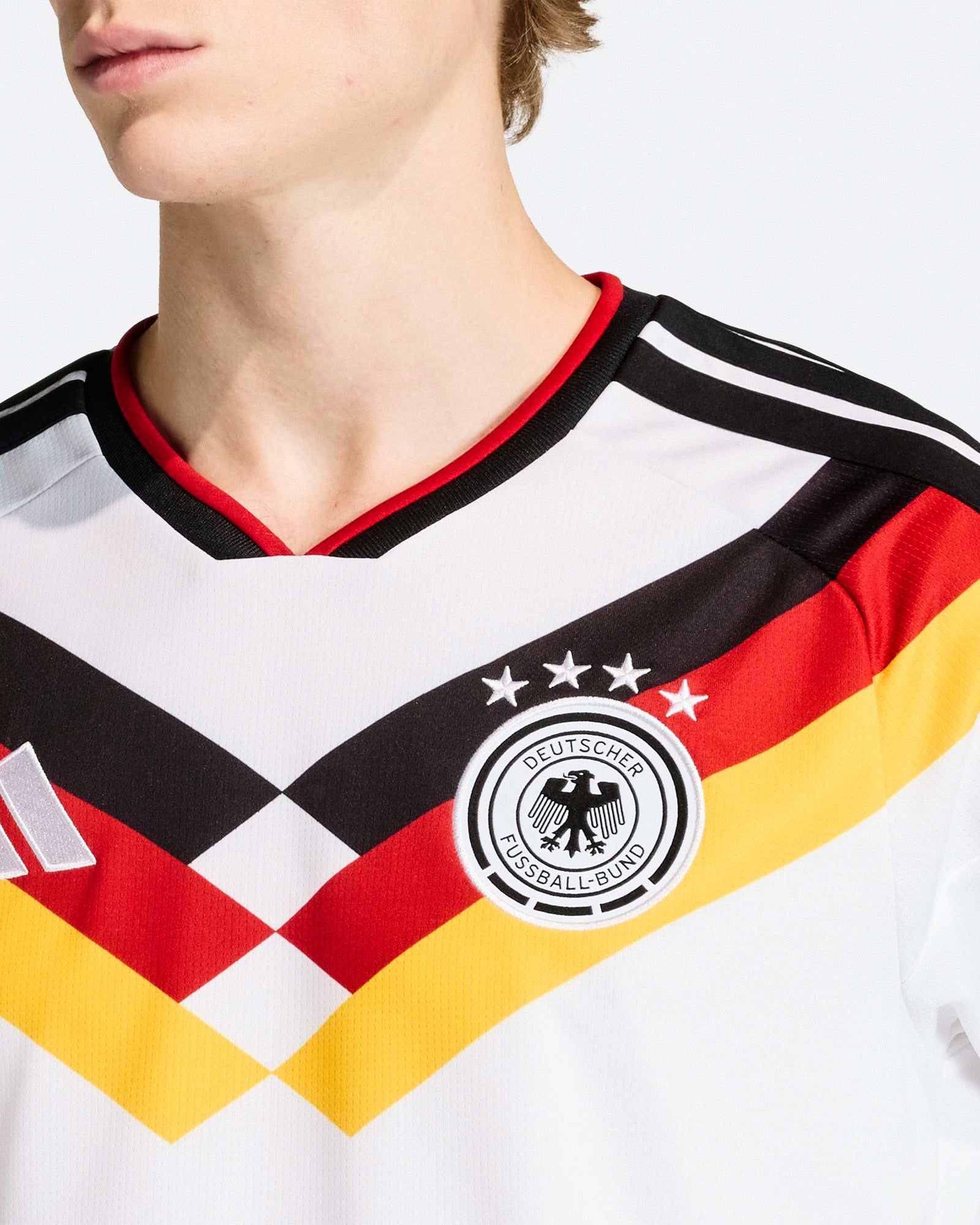 adidas DFB Germany Home Jersey White T-Shirts KD8363 On Model Back View | Overkill
