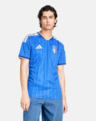 adidas FIGC Italy Home Jersey Bold Blue T-Shirts JL6937 On Model Front View | Overkill
