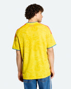 adidas FCF Colombia Home Jersey Impact Yellow T-Shirts JL6972 On Model Back View | Overkill
