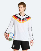 adidas DFB Germany Authentic LS Home Jersey White Longsleeves JM1336 On Model Front View | Overkill
