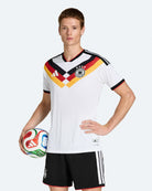 adidas DFB Germany Authentic Home Jersey White T-Shirts JN2066 On Model Front View | Overkill
