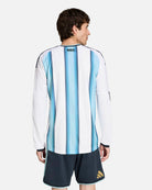 adidas AFA Argentina Authentic LS Home Jersey White / Icey Blue / Light Blue Longsleeves KA8068 On Model Back View | Overkill
