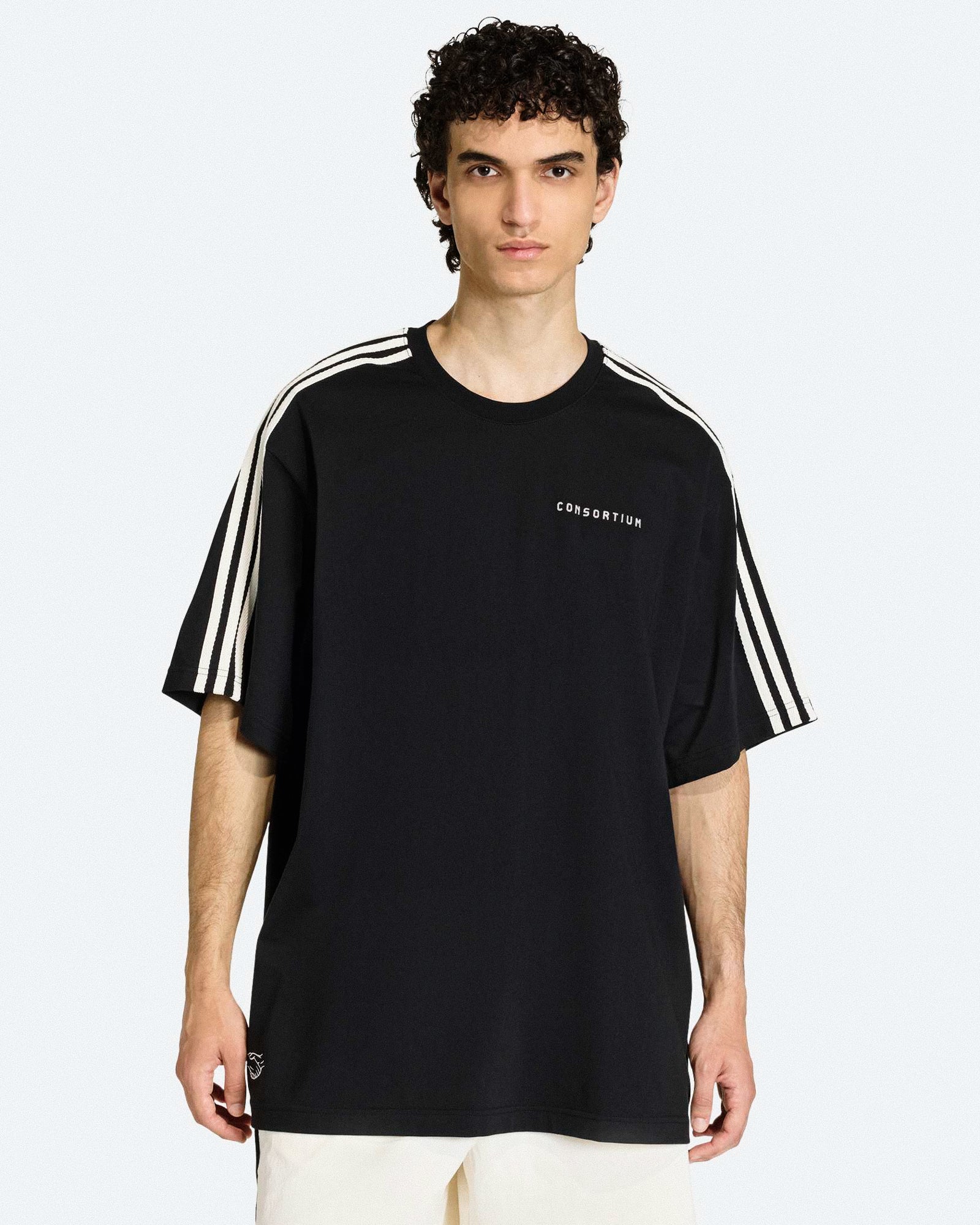 adidas Consortium T-Shirt Black T-Shirts KF1994 On Model Front View | Overkill
