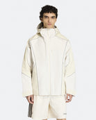 adidas Consortium Shell Jacket Chalk White Jackets JY8321 On Model Front View | Overkill
