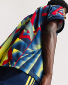 adidas Arsenal FC LF Jersey Yellow / Pure Ruby / Night Indigo T-Shirts JM9388 On Model Back View | Overkill
