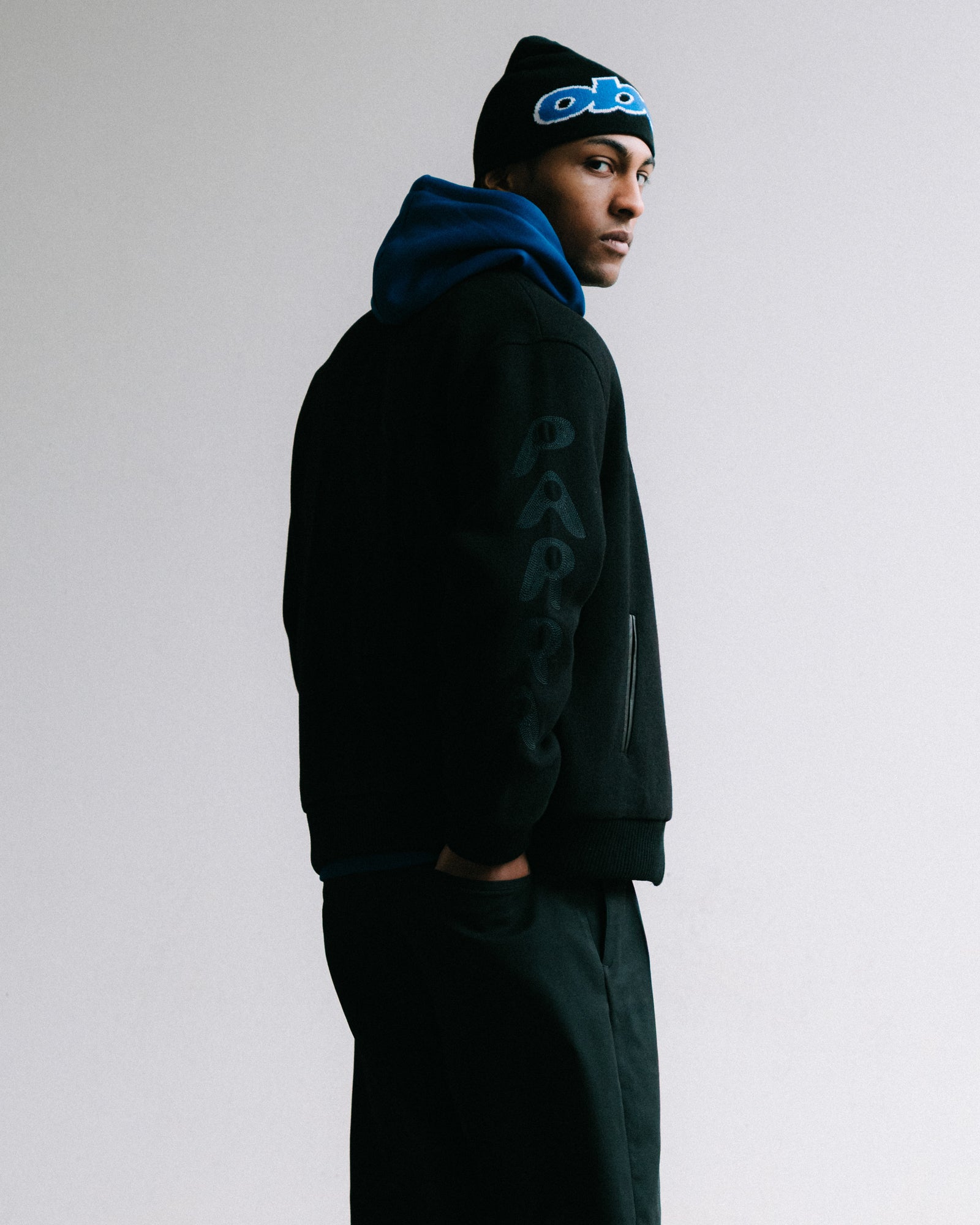 Parra Not Movie Quality Varsity Jacket Black Bomber & Varsity Jackets 54365 Style Inspiration | Overkill
