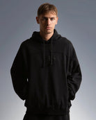 Wasted Paris Boxy Hoodie Faded Black Hoodies 177052 On Model Front View | Overkill
