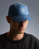 Wasted Paris Trompe L'oeil Track Cap Washed Blue Caps 177059 On Model Front View | Overkill
