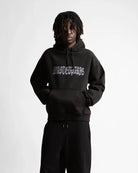 Wasted Paris Run Hoodie Faded Black Hoodies 175487 On Model Front View | Overkill
