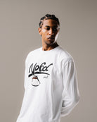 Neighborhood NH. Tee LS-9 White Longsleeves 252PCNH-LT09 On Model Front View | Overkill
