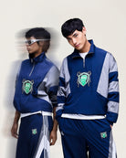 adidas Track Top Collegiate Navy Track Jackets JZ1055 On Model Front View | Overkill
