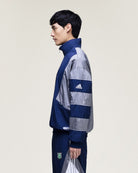adidas Track Top Collegiate Navy Track Jackets JZ1055 On Model Back View | Overkill
