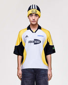 adidas FB Jersey Silver Metallic T-Shirts JY7960 On Model Front View | Overkill
