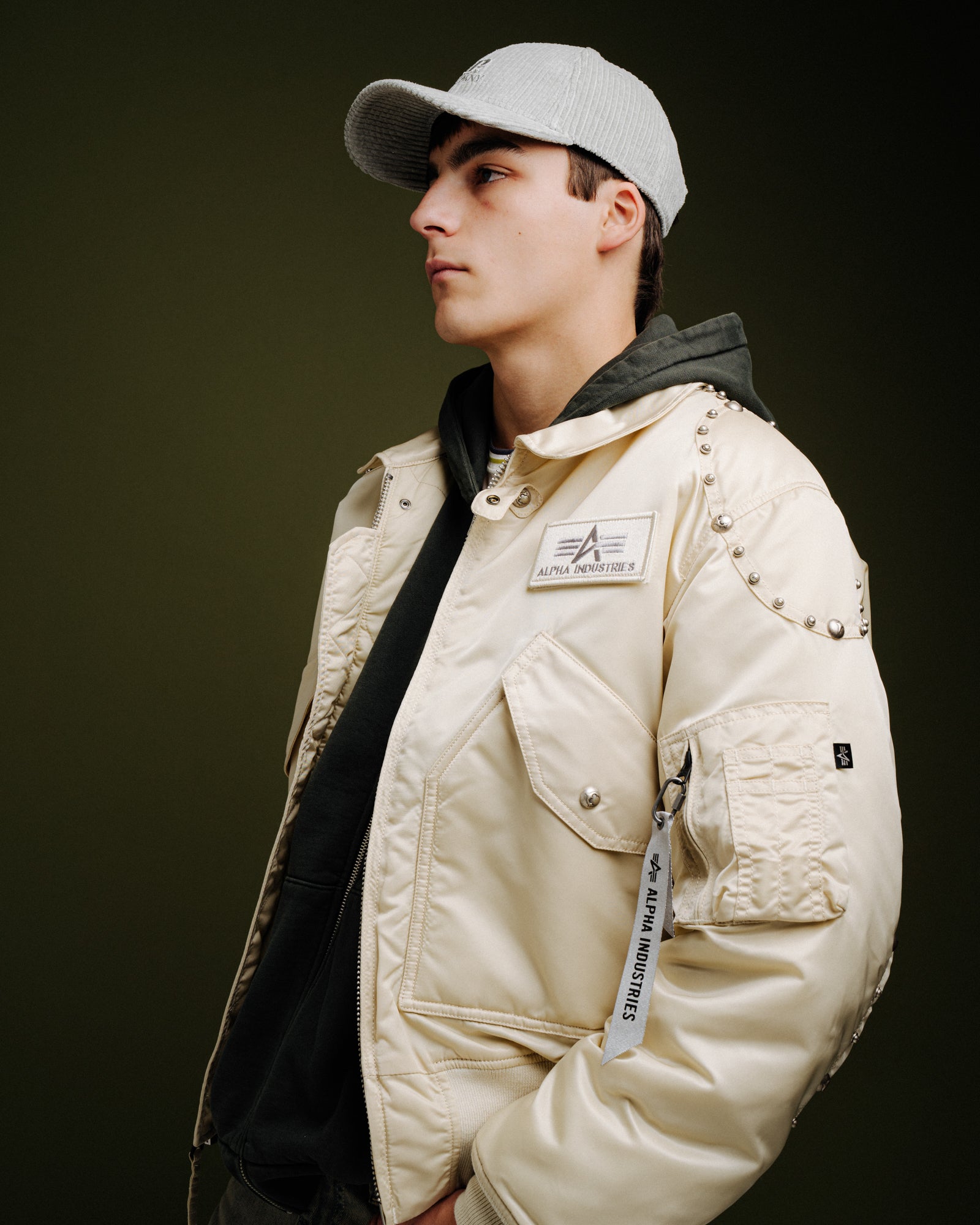 Alpha Industries CWU-45P Rivet Edition Vintage White Bomber & Varsity Jackets 258150-300 Style Inspiration | Overkill
