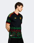 adidas JFF Jamaica Away Jersey Black T-Shirts KD0957 On Model Front View | Overkill
