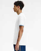 Fred Perry Twin Tipped T-Shirt Snow White / Deep Mint / Soho Eclipse T-Shirts M1588V-94A Style Inspiration | Overkill
