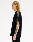Fred Perry Contrast Tape Ringer T-Shirt Black / Champagne T-Shirts M4613-90A Style Inspiration | Overkill
