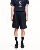 Y-3 US Mesh Shorts Black Shorts KF1083 On Model Front View | Overkill

