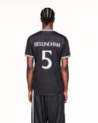 Y-3 Elite 5 Short Sleeve Football Jersey Black T-Shirts KS5122 On Model Back View | Overkill
