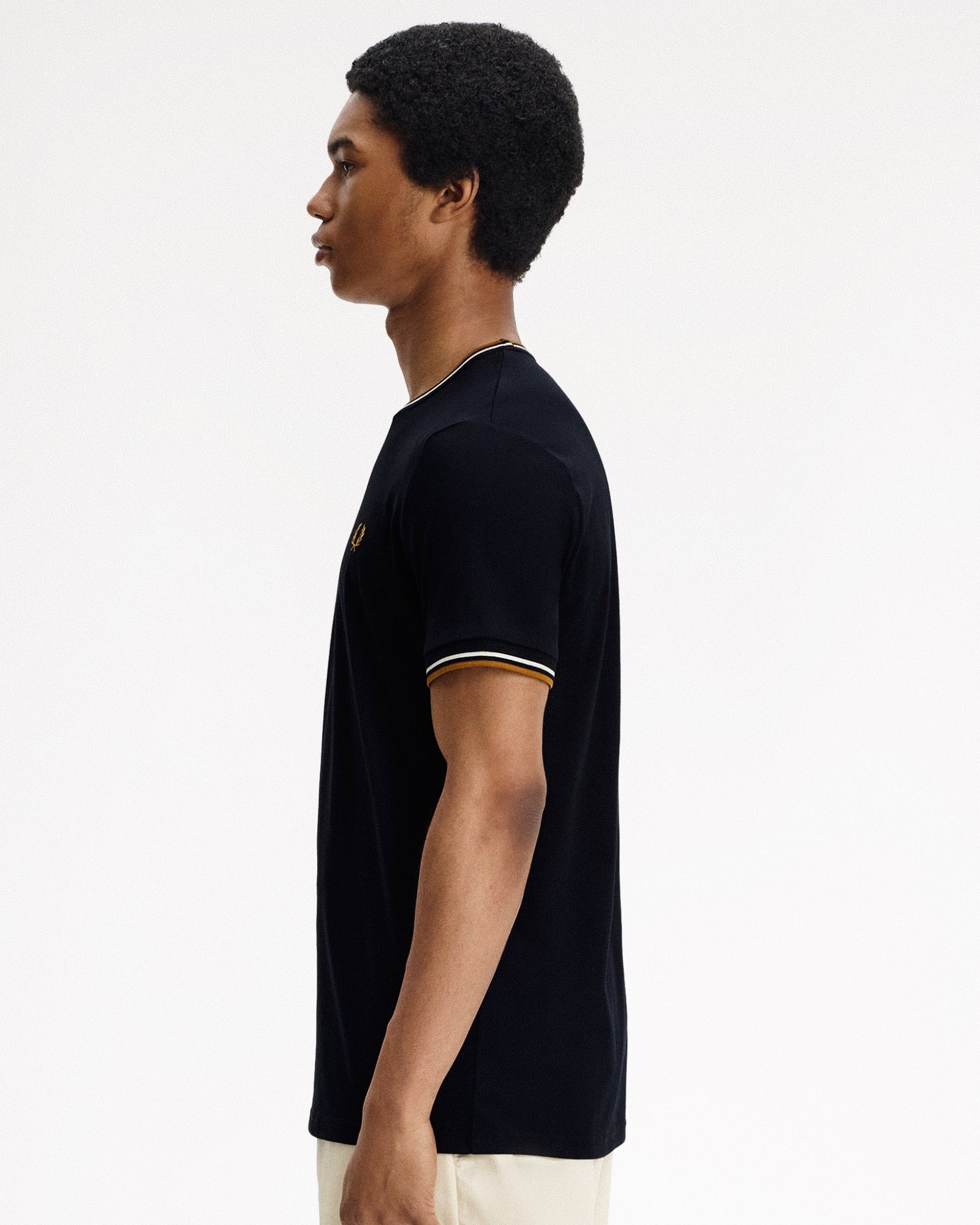 Fred Perry Twin Tipped T-Shirt Black T-Shirts M1588V-P69 Style Inspiration | Overkill
