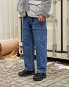 Gramicci Denim EQT Pant Light Wash Jeans G6SM-P088-Light Wash On Model Front View | Overkill
