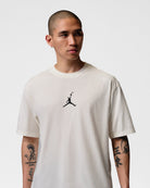 Fragment x Union x Jordan Tee Pale Ivory / Ivory - Black T-Shirts IM6556 110 On Model Front View | Overkill
