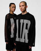 Fragment x Union x Jordan LS Jersey Black / Ivory Longsleeves IM6560 010 On Model Front View | Overkill
