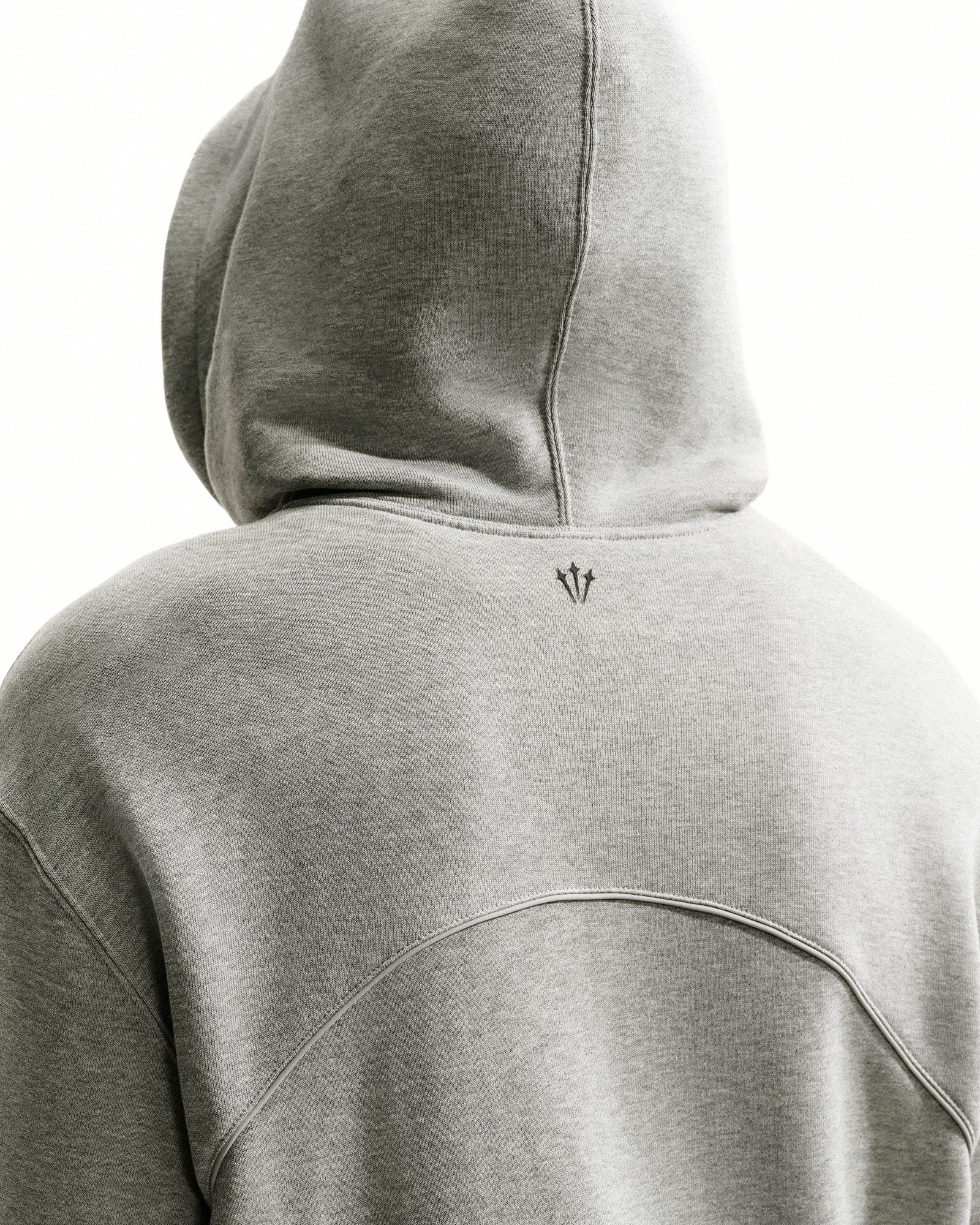 NOCTA x Nike Fleece CS Hoodie 2 Dark Grey Heather / Matte Silver / Black Hoodies HM5762 021 On Model Back View | Overkill

