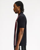 Fred Perry Tramline Polo Shirt Black Polo Shirts M2420-102 Style Inspiration | Overkill
