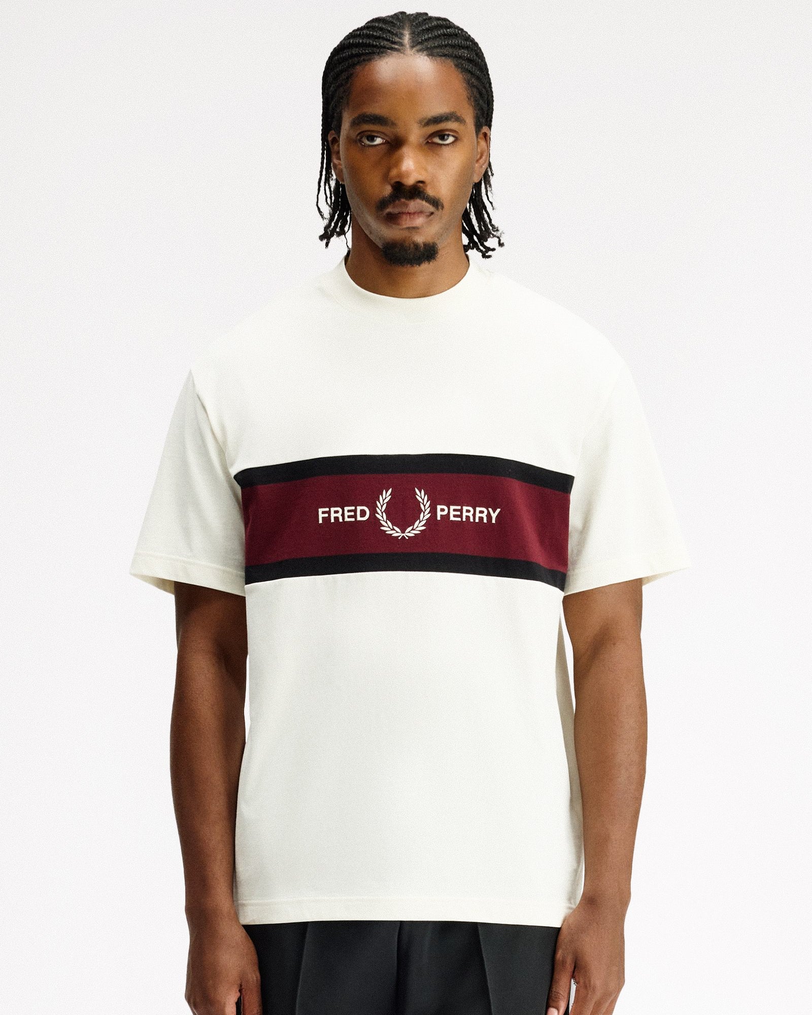 Fred Perry Embroidered Panel T-Shirt M2405-560 | OVERKILL