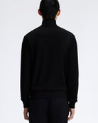 Fred Perry Knitted Front Track Jacket Black Track Jackets J2303-102 On Model Back View | Overkill
