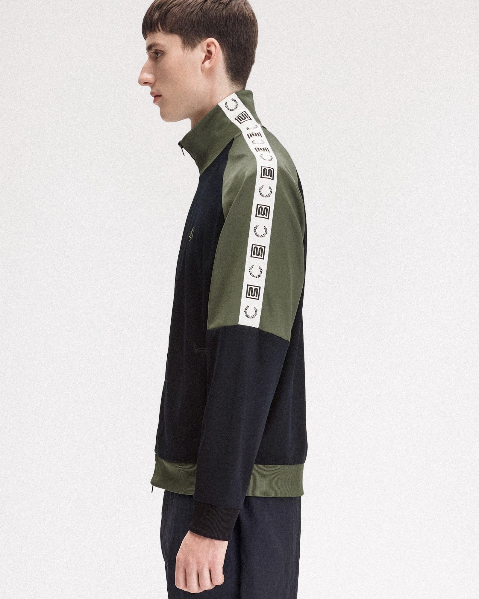 Fred Perry Meyba Taped Raglan Track Jacket Black Track Jackets SJ2166-102 Style Inspiration | Overkill
