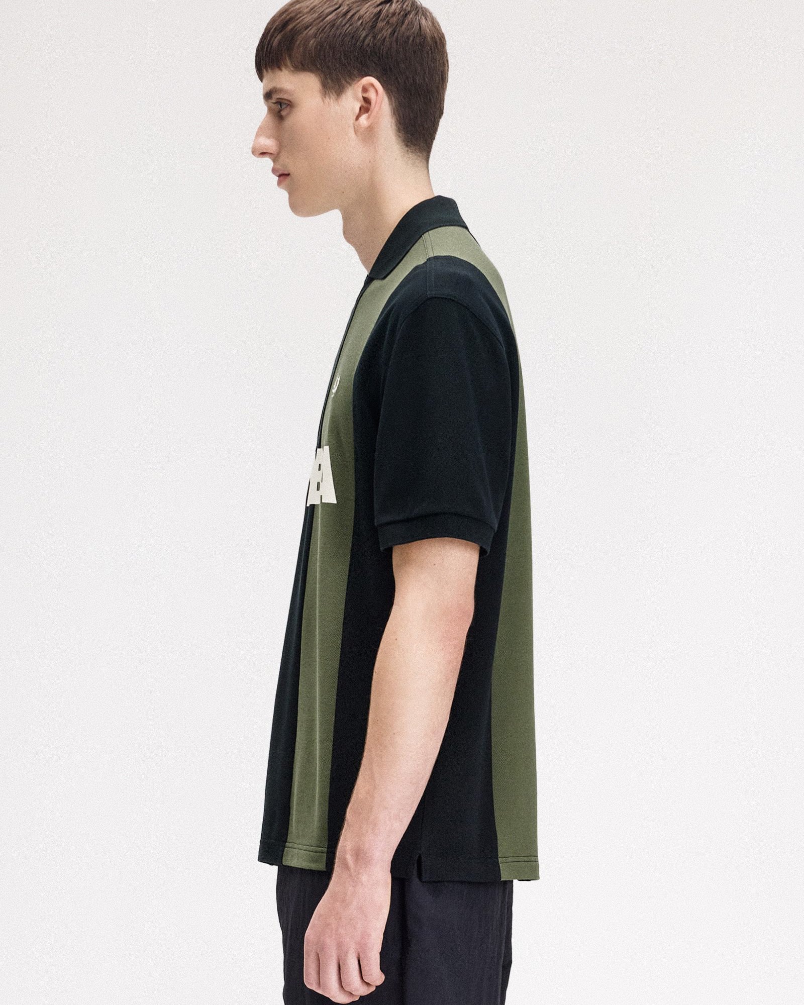 Fred Perry Meyba Cut And Sew Polo Shirt Black Polo Shirts SM2160-102 Style Inspiration | Overkill
