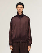 Wales Bonner x Y-3 Satin Jacket Aurora Coffee Jackets KW9238 On Model Front View | Overkill
