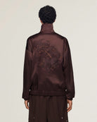 Wales Bonner x Y-3 Satin Jacket Aurora Coffee Jackets KW9238 On Model Back View | Overkill
