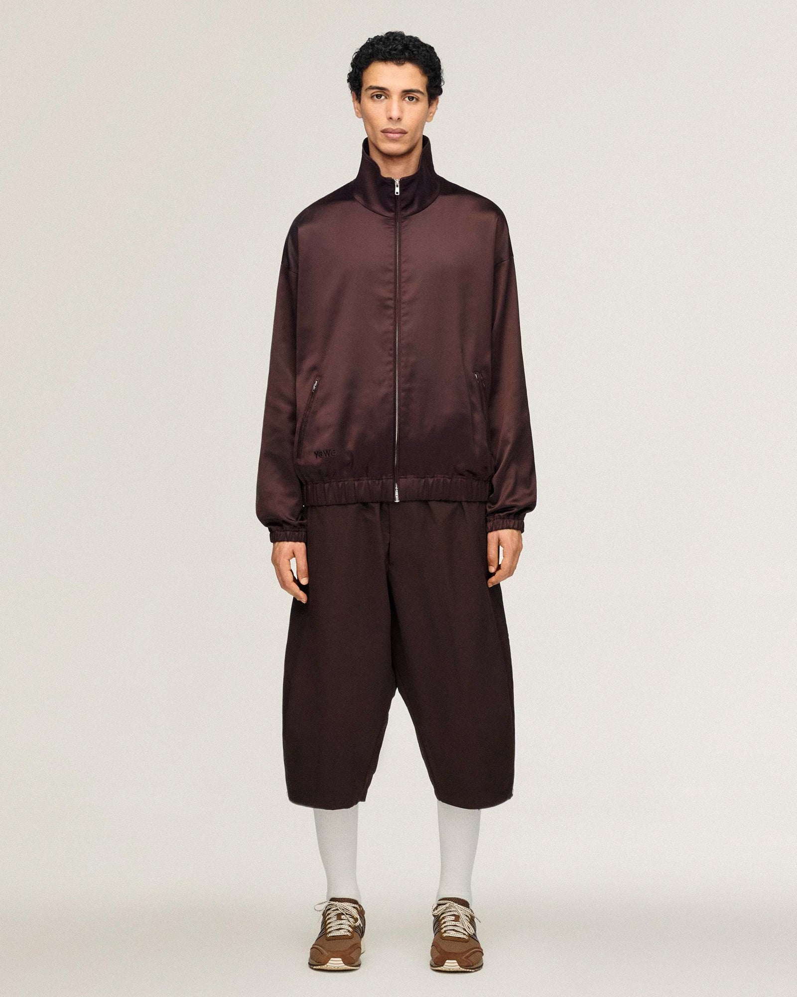 Wales Bonner x Y-3 Rip Short Aurora Coffee Shorts KS3971 On Model Front View | Overkill
